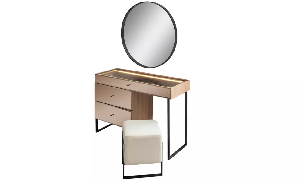 Bronze-Bronze Aytaşı Aynalı Şifonyer