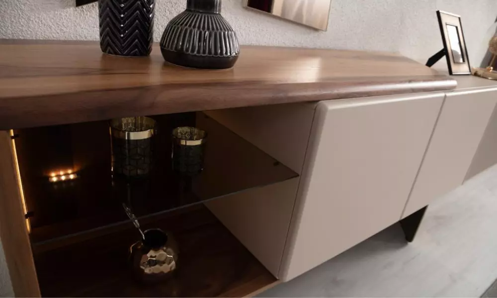 Tesla-Tesla Ekru Ceviz Konsol