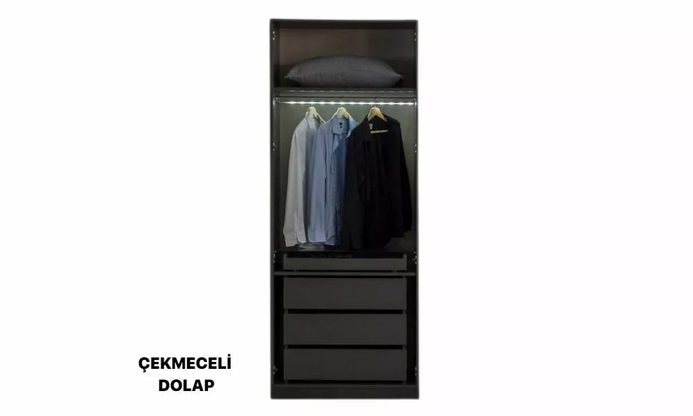 Bronze-Bronze Antrasit İki Kapaklı (Çekmeceli)