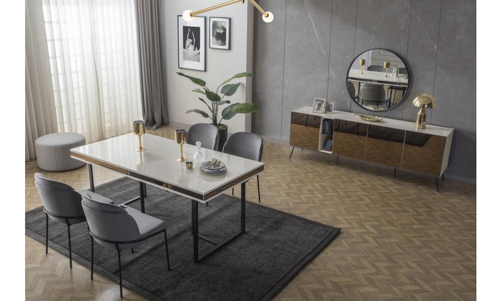 Bronze-Bronze Aytaşı Masa