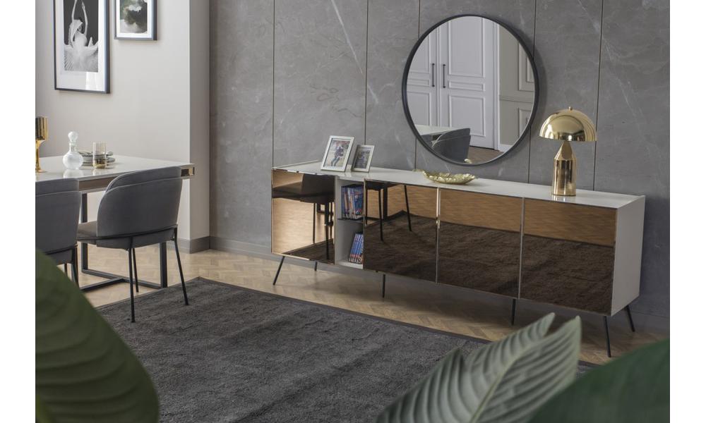 Bronze-Bronze Aytaşı Konsol ( Aynalı )